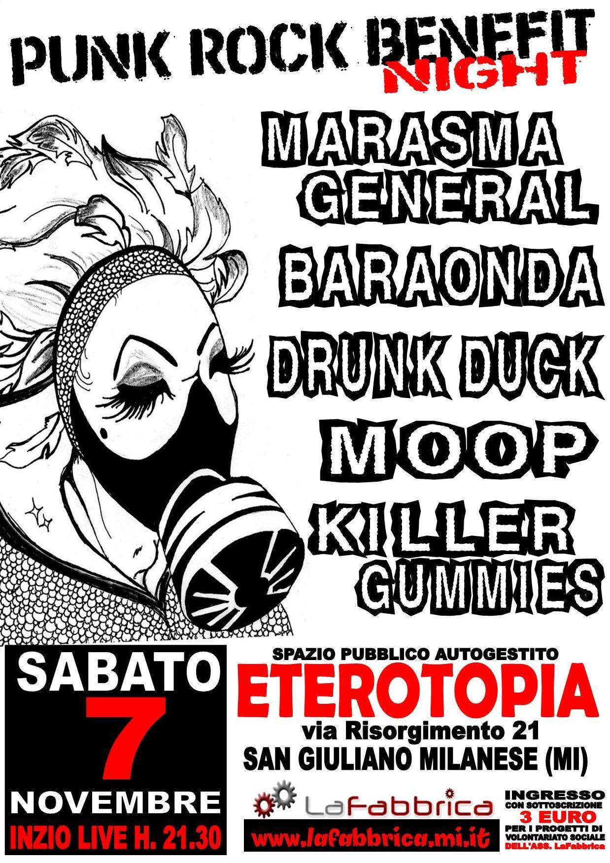 Sabato 7 Novembre || PUNK ROCK BENEFIT NIGHT || h. 21.00