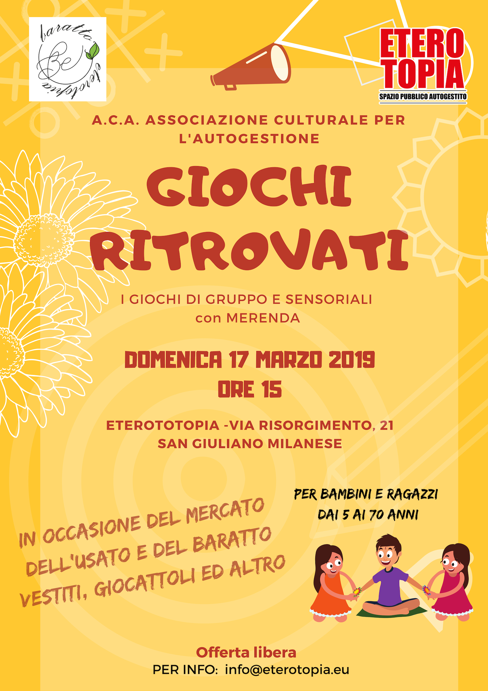 Giochi ritrovati + Mercato del baratto //17 Marzo 2019