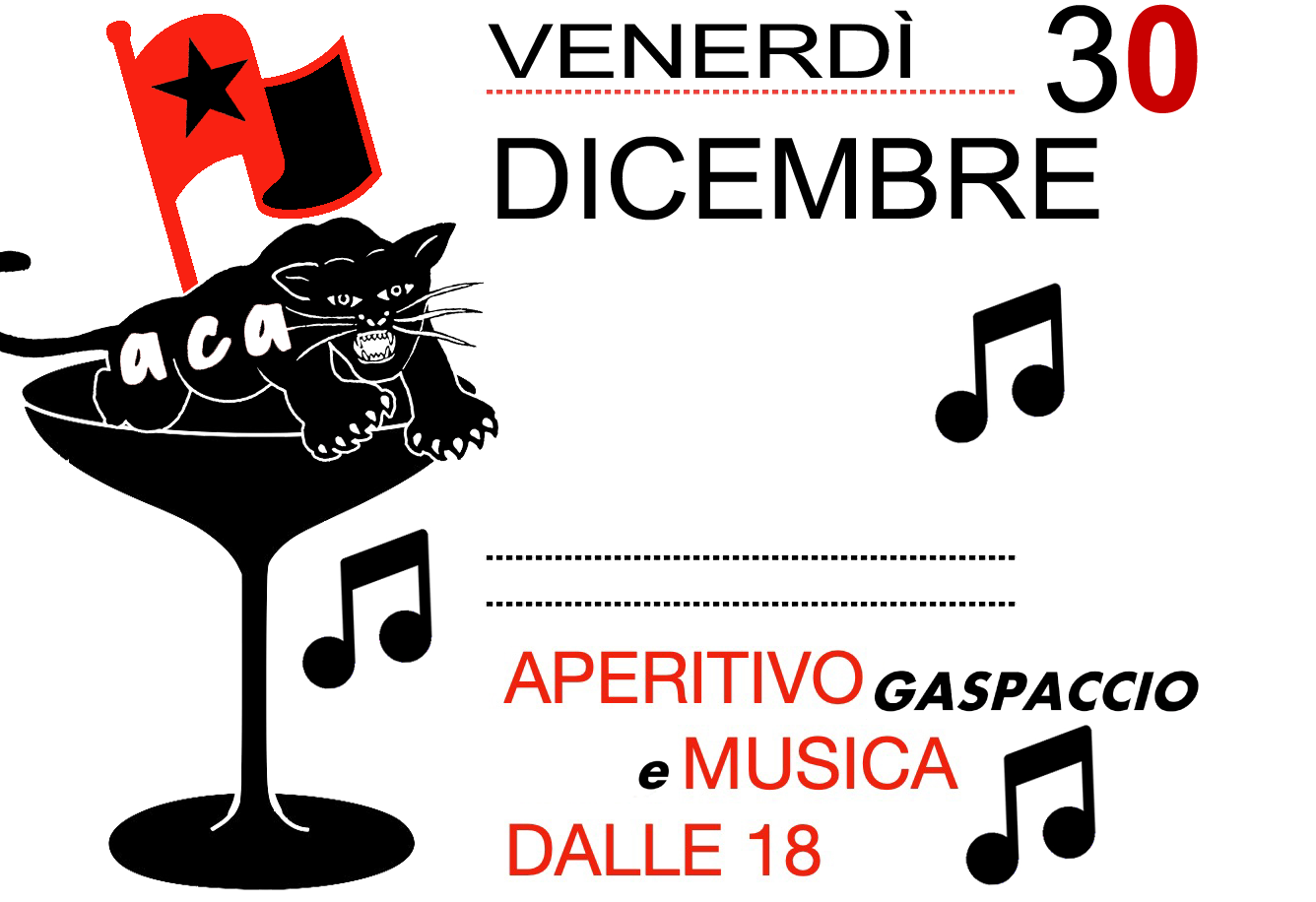 Venerdì 30 – dalle ore 18.00!