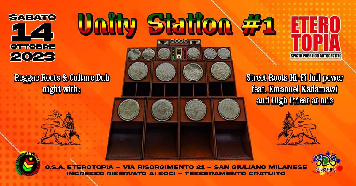 UNITY STATIONReggae Roots & Culture Dub night