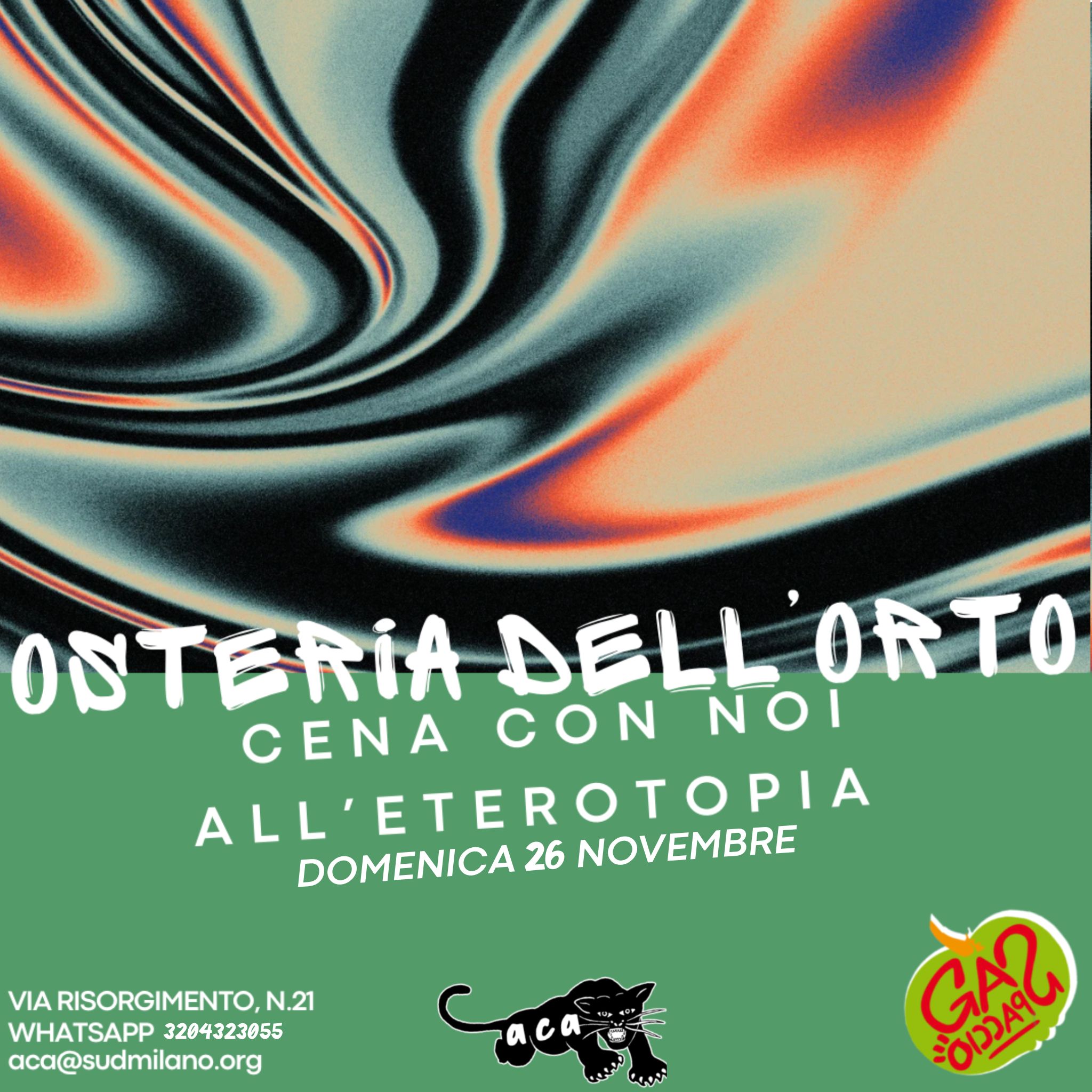 Domenica 26 Novembre: Osteria dell’Orto!