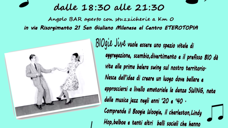 BIOgie JIVE! Venerdì 1 Dicembre