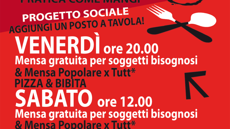 2/3 Maggio – Mensa Popolare